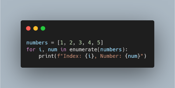 enumerate() for Indexed Loops
